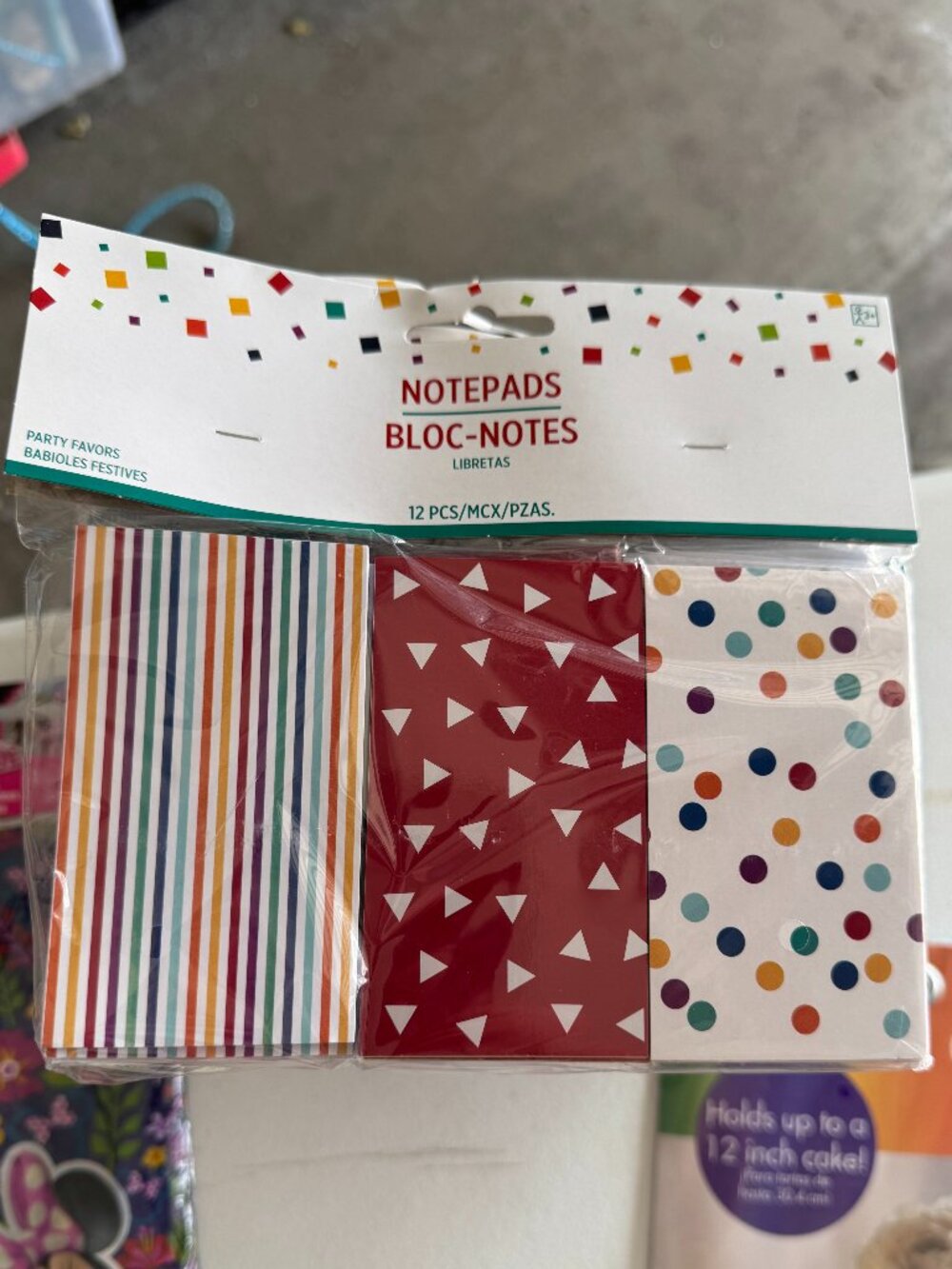 12 piece notepad party favors